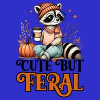 Coffee Raccoon Cute But Feral Autumn Design Gift Womens T-Shirt