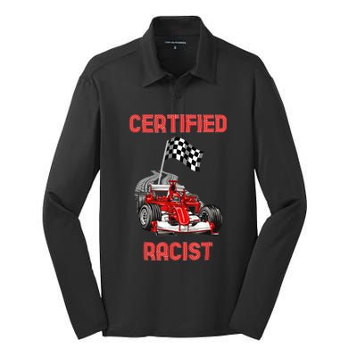 Certified Racist Certified Racer Boost Speedster Silk Touch Performance Long Sleeve Polo