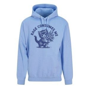 Cat Rage Consumes Me Unisex Surf Hoodie