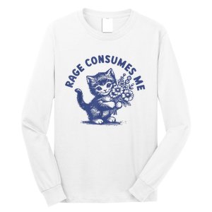 Cat Rage Consumes Me Long Sleeve Shirt