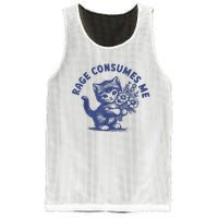 Cat Rage Consumes Me Mesh Reversible Basketball Jersey Tank