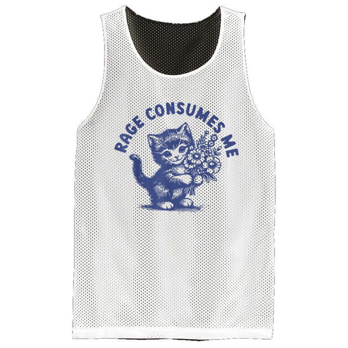 Cat Rage Consumes Me Mesh Reversible Basketball Jersey Tank