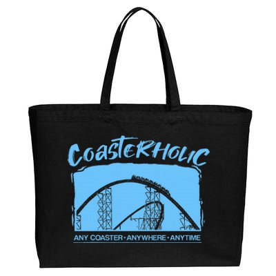 Coasterholic Roller Coaster Gift Amusement Park Ride Cotton Canvas Jumbo Tote