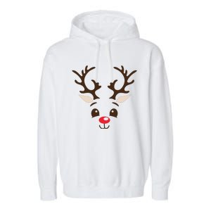 Christmas Reindeer Garment-Dyed Fleece Hoodie