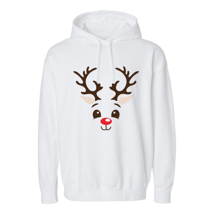 Christmas Reindeer Garment-Dyed Fleece Hoodie