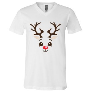 Christmas Reindeer V-Neck T-Shirt