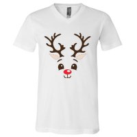 Christmas Reindeer V-Neck T-Shirt