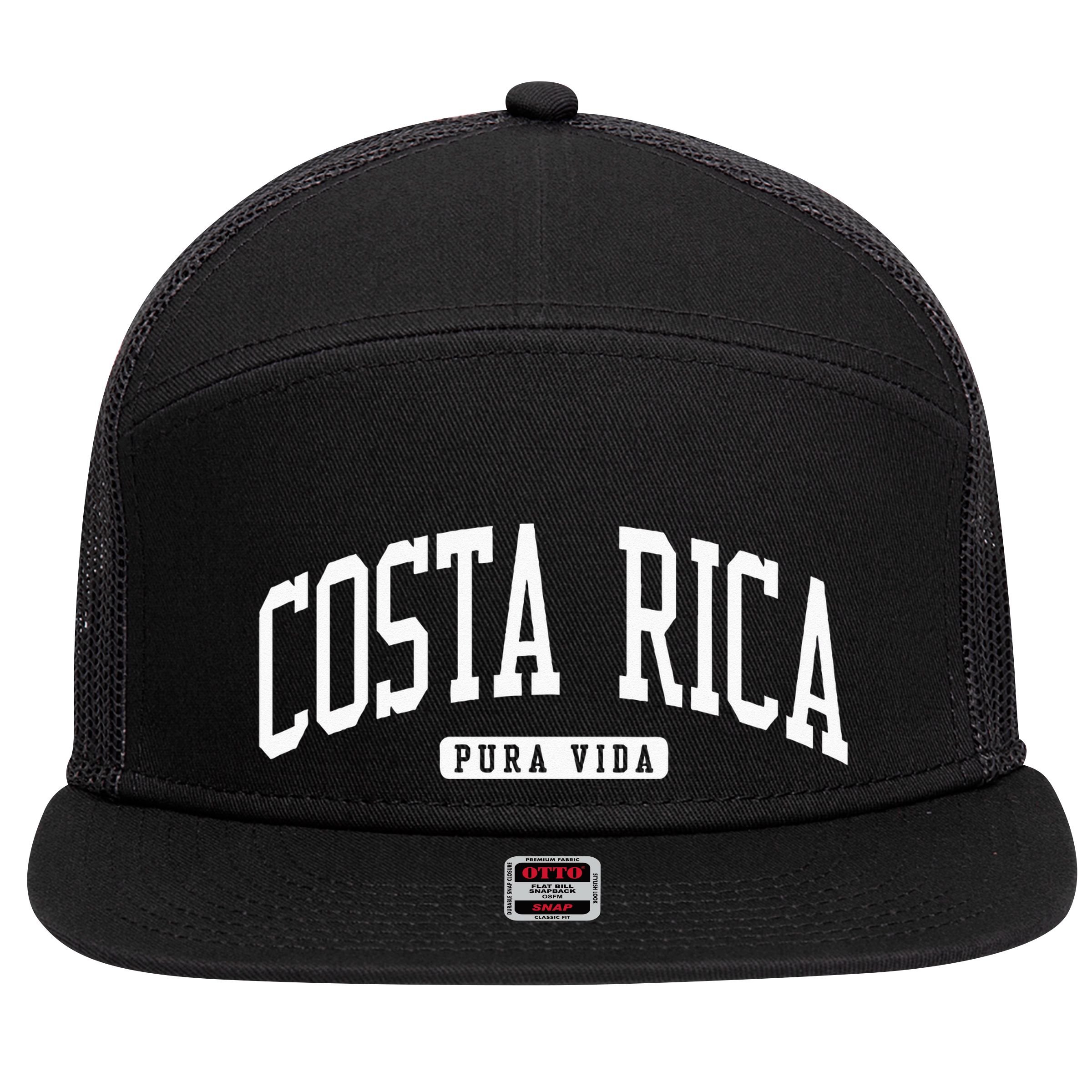 Costa Rica College 7 Panel Mesh Trucker Snapback Hat