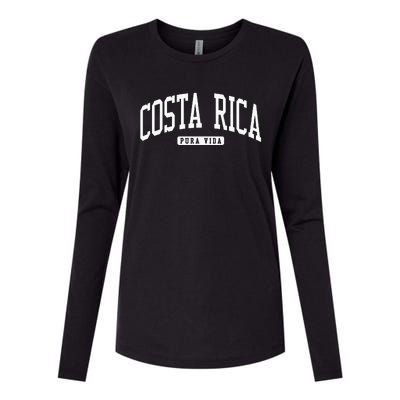 Costa Rica College Womens Cotton Relaxed Long Sleeve T-Shirt