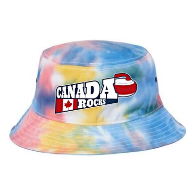 Canada Rocks Curling Stone Curler Canadian Flag Curling Funny Gift Tie Dye Newport Bucket Hat