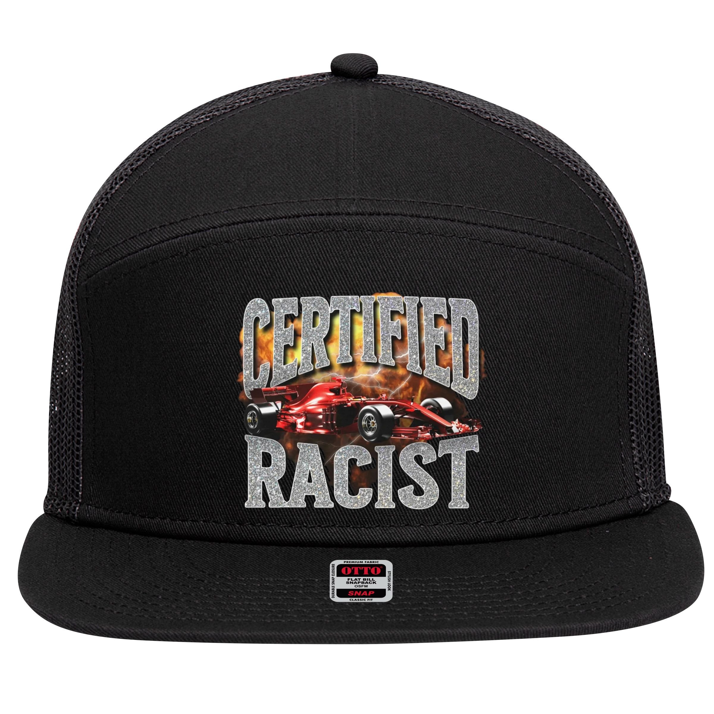 Certified Racist 7 Panel Mesh Trucker Snapback Hat