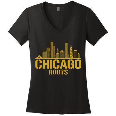 Chicago Roots Women's V-Neck T-Shirt