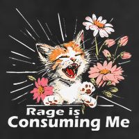 Cat Rage Consumes Me Humor Meme .Png Cool Comfort Performance Bucket Hat
