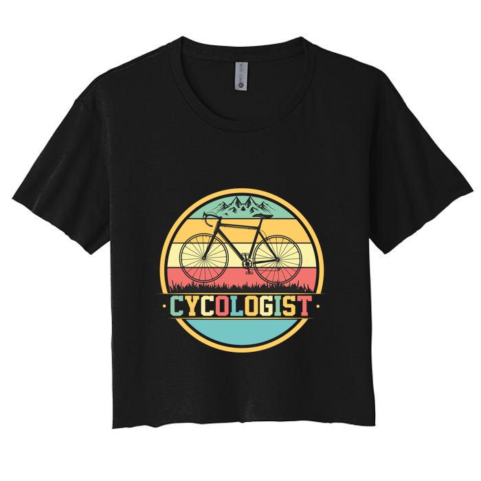Cycologist Retro Women's Crop Top Tee