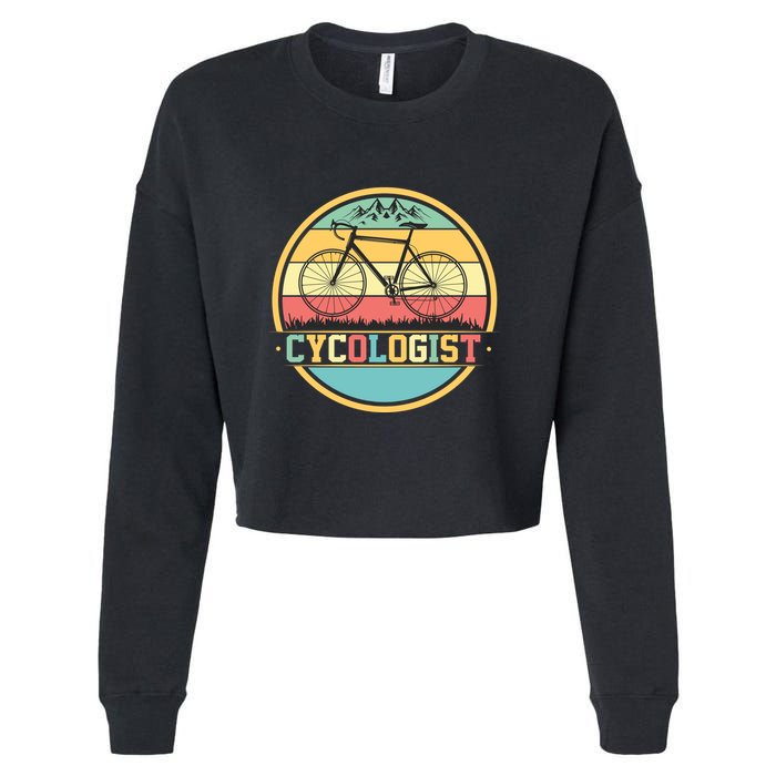 Cycologist Retro Cropped Pullover Crew