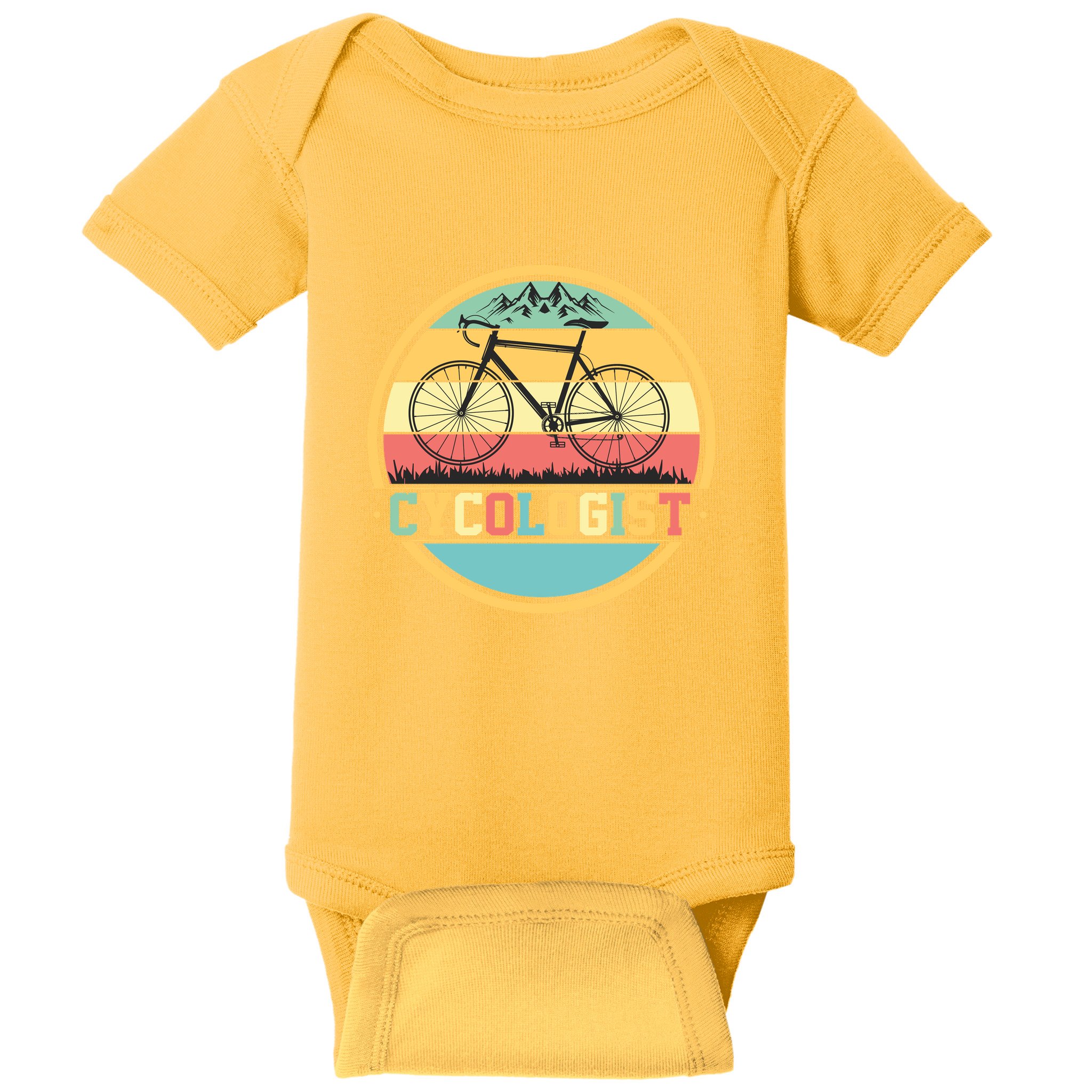 Cycologist Retro Baby Bodysuit