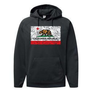 California Republic Cali Flag Socal Norcal Cencal Performance Fleece Hoodie