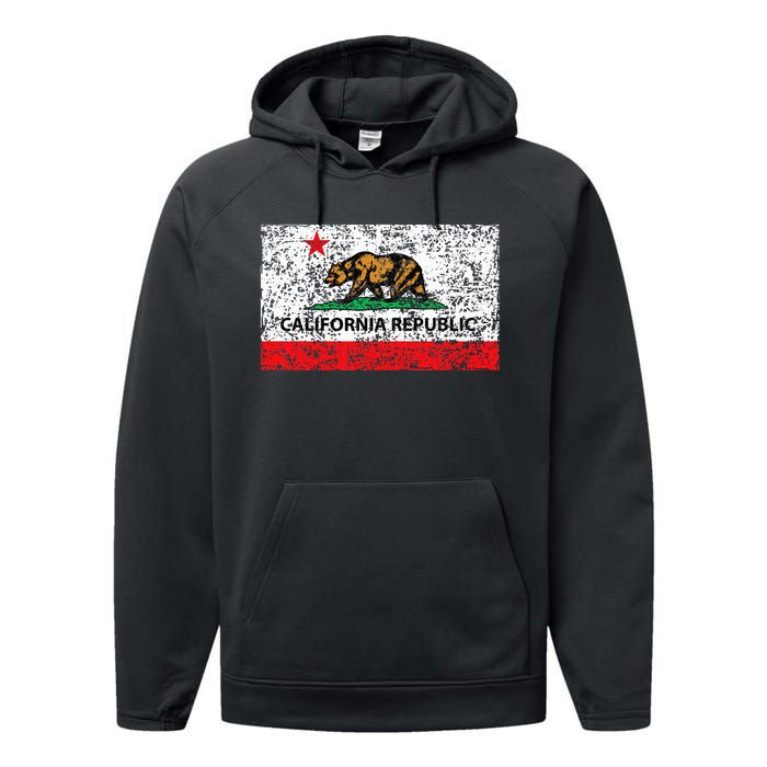 California Republic Cali Flag Socal Norcal Cencal Performance Fleece Hoodie