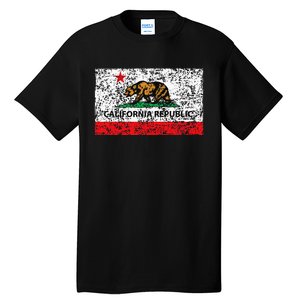 California Republic Cali Flag Socal Norcal Cencal Tall T-Shirt