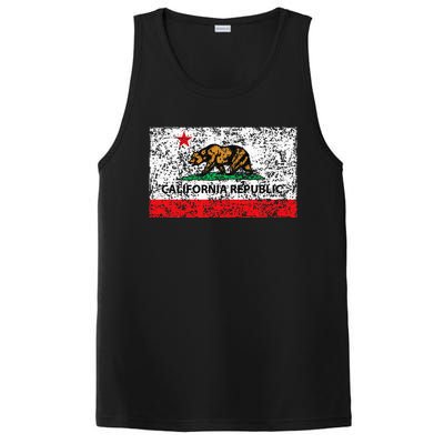 California Republic Cali Flag Socal Norcal Cencal PosiCharge Competitor Tank