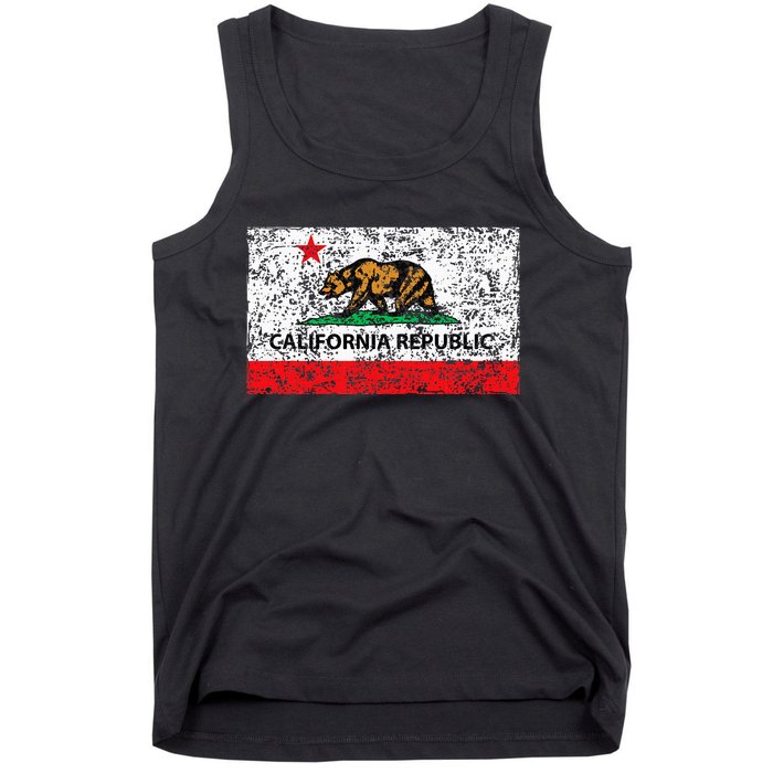 California Republic Cali Flag Socal Norcal Cencal Tank Top