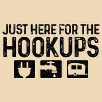 Camping RV Caravan Motorhome Just Here For The Hookups Funny Zip Tote Bag