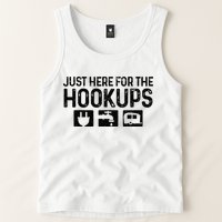 Camping RV Caravan Motorhome Just Here For The Hookups Funny Tank Top