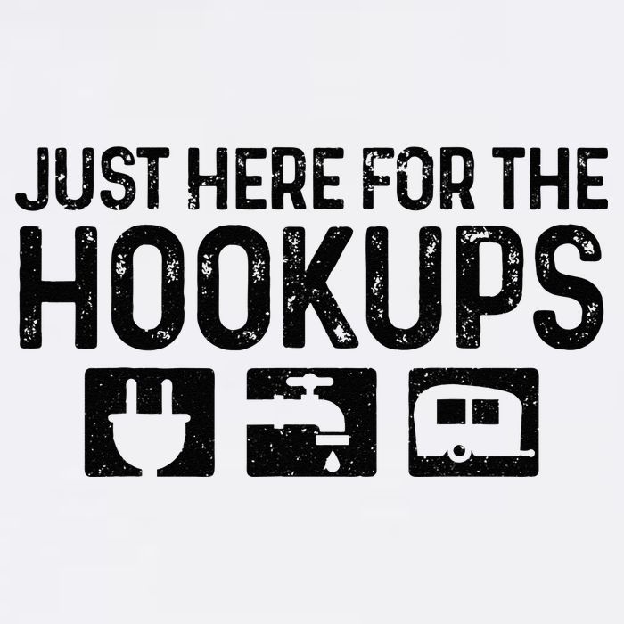 Camping RV Caravan Motorhome Just Here For The Hookups Funny Wool Snapback Cap