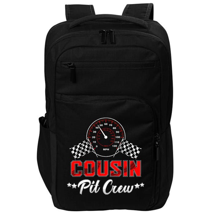 Cousin Racing Car Birthday Party Family Matching Pit Crew Impact Tech Backpack