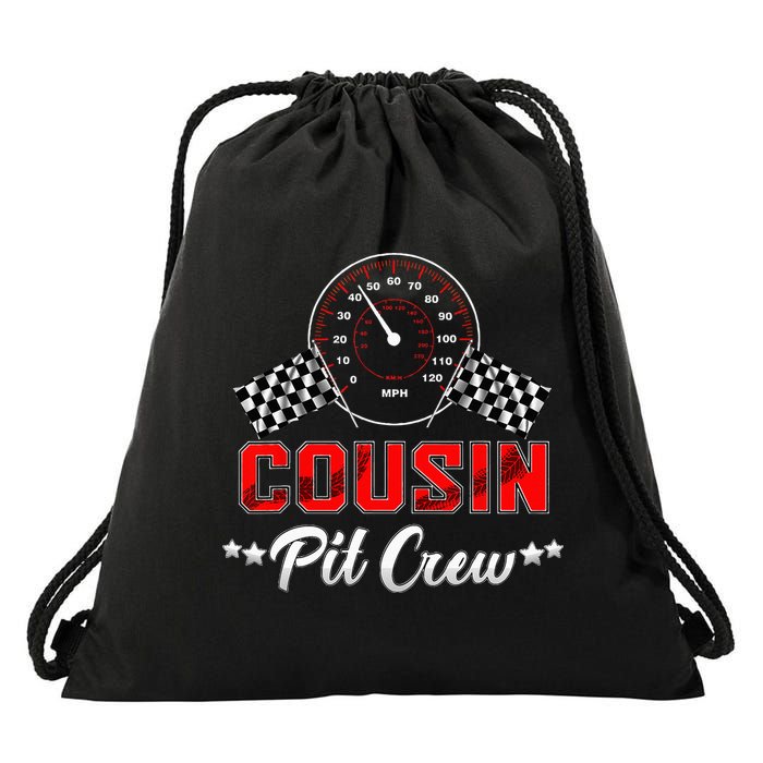 Cousin Racing Car Birthday Party Family Matching Pit Crew Drawstring Bag