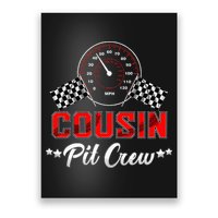 Cousin Racing Car Birthday Party Family Matching Pit Crew Poster