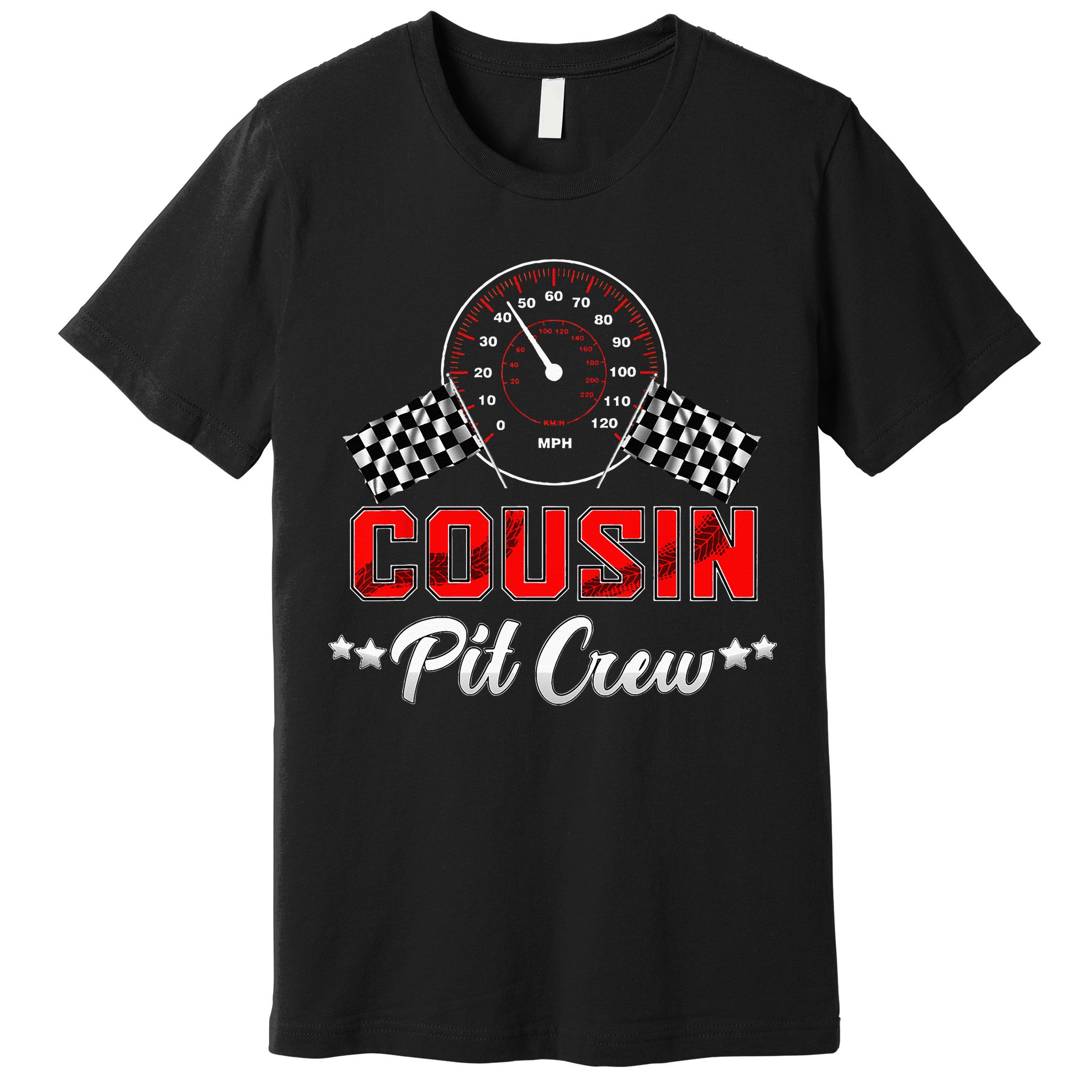 Cousin Racing Car Birthday Party Family Matching Pit Crew Premium T-Shirt