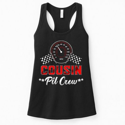Cousin Racing Car Birthday Party Family Matching Pit Crew Womens Tank Top