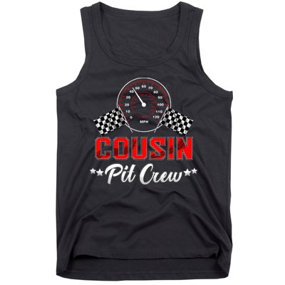 Cousin Racing Car Birthday Party Family Matching Pit Crew Tank Top