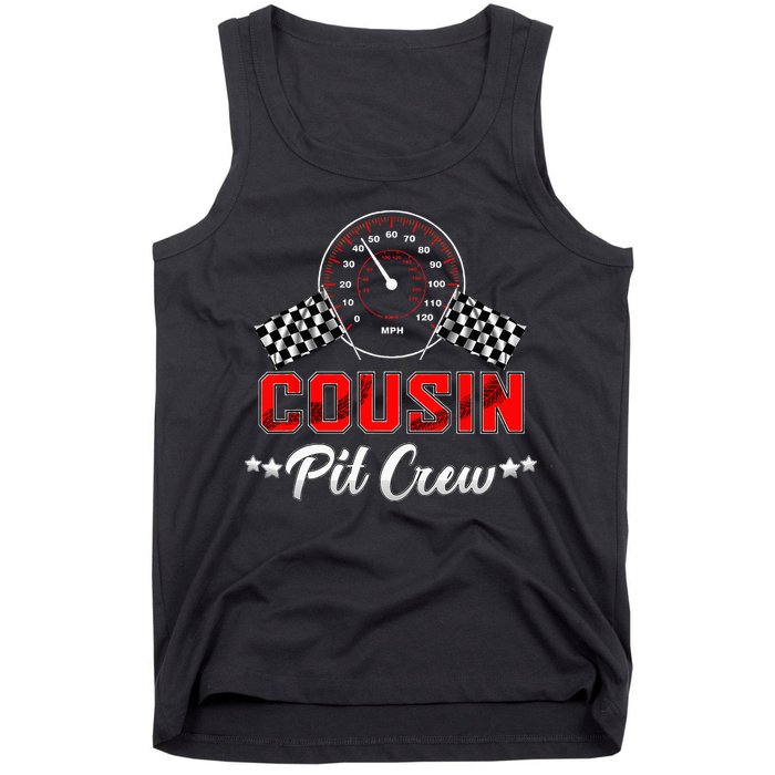 Cousin Racing Car Birthday Party Family Matching Pit Crew Tank Top