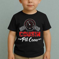 Cousin Racing Car Birthday Party Family Matching Pit Crew Toddler T-Shirt