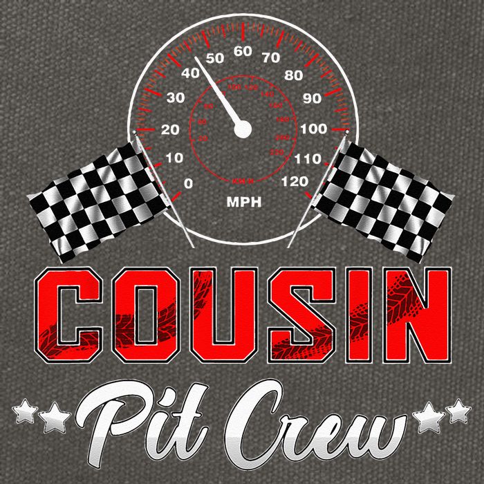 Cousin Racing Car Birthday Party Family Matching Pit Crew Cotton Canvas Backpack