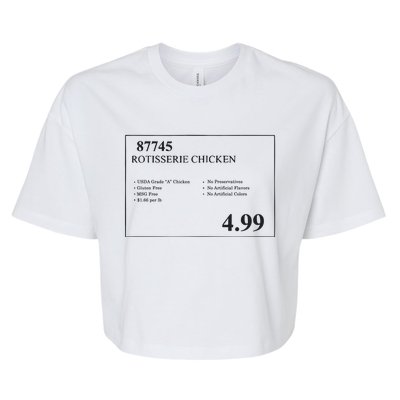 Costco Rotisserie Chicken Bella+Canvas Jersey Crop Tee