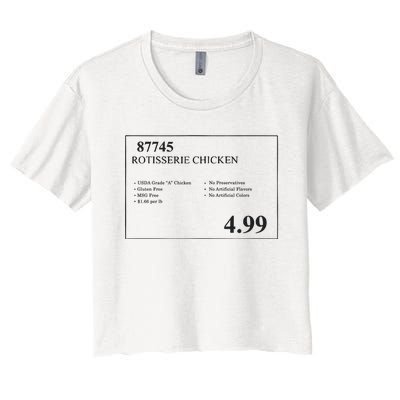 Costco Rotisserie Chicken Women's Crop Top Tee