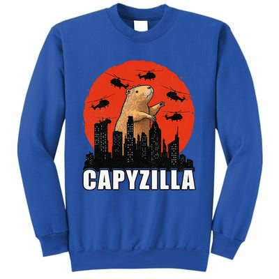 Capybara Retro Capybara Rodent Capyzilla Sweatshirt