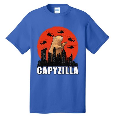 Capybara Retro Capybara Rodent Capyzilla Tall T-Shirt