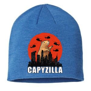 Capybara Retro Capybara Rodent Capyzilla Sustainable Beanie