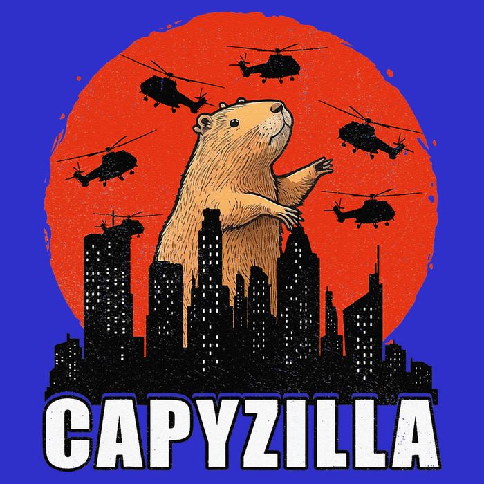 Capybara Retro Capybara Rodent Capyzilla Mousepad