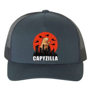 Capybara Retro Capybara Rodent Capyzilla Yupoong Adult 5-Panel Trucker Hat