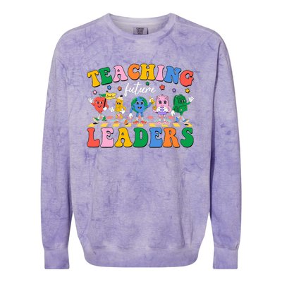 Cute Retro Cartoon Teaching Future Leaders Colorblast Crewneck Sweatshirt