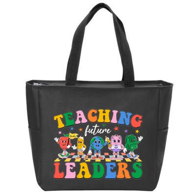 Cute Retro Cartoon Teaching Future Leaders Zip Tote Bag
