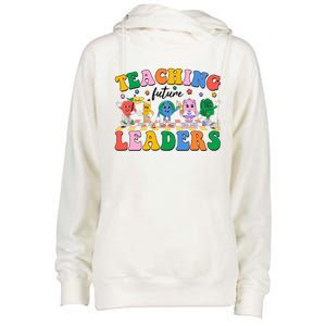 Cute Retro Cartoon Teaching Future Leaders Womens Funnel Neck Pullover Hood