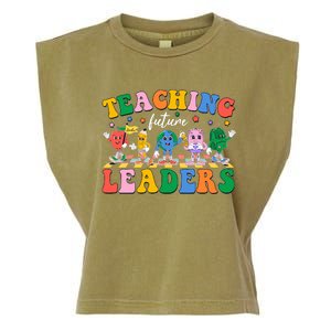 Cute Retro Cartoon Teaching Future Leaders Garment-Dyed Women's Muscle Tee