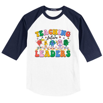 Cute Retro Cartoon Teaching Future Leaders Baseball Sleeve Shirt