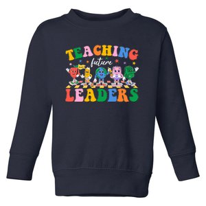 Cute Retro Cartoon Teaching Future Leaders Toddler Sweatshirt